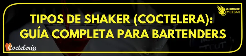 Tipos de Shaker (Coctelera): guía completa para bartenders