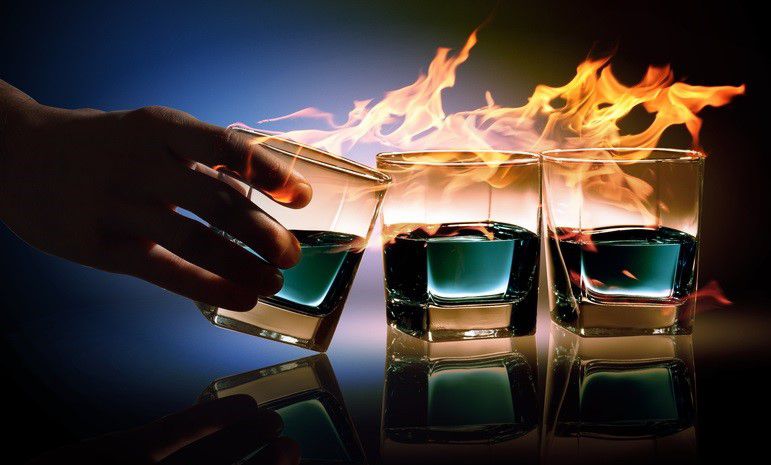 cocteles flameados