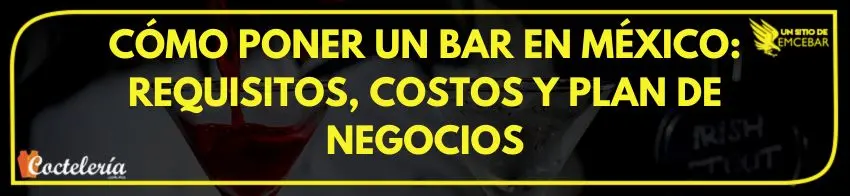 Cómo poner un bar en México: requisitos, costos y plan de negocios