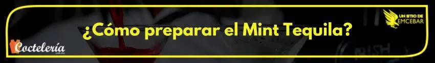 ¿Cómo preparar el Mint Tequila?