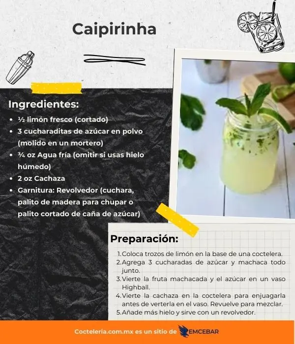 caipirnha receta - Cursos de Coctelería Caipirinha receta
