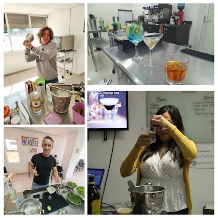 Collage de cursos de coctelería y mixología